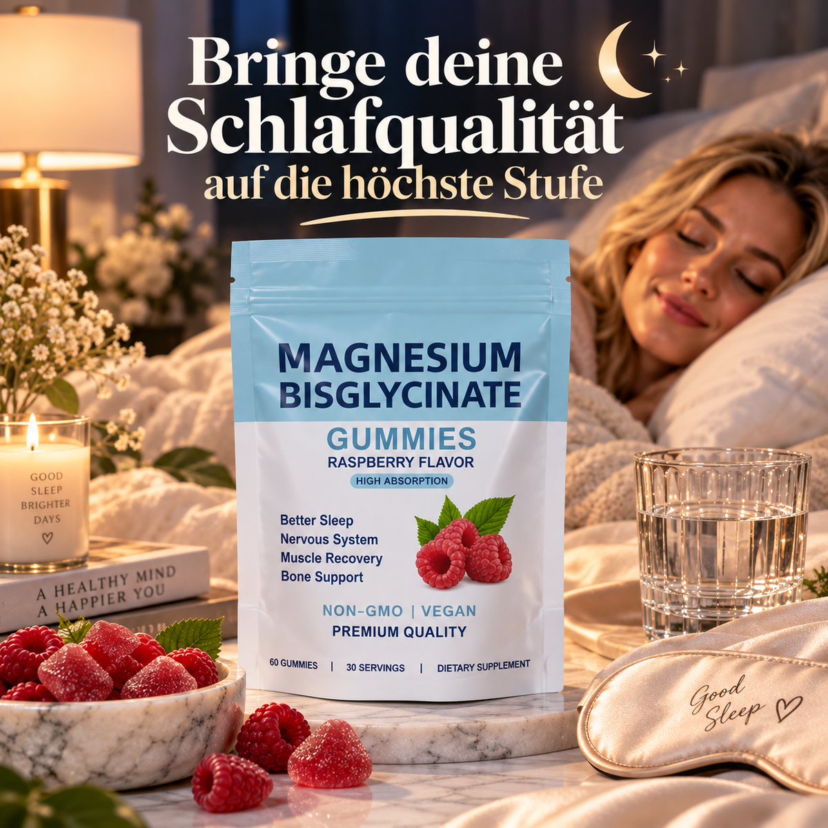 Magnesium Gummies (Schlafqualität)
